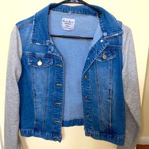 Jean Jacket With Gray Sleeves